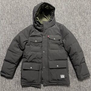 Levi’s Black Hooded Puffer Jacket
